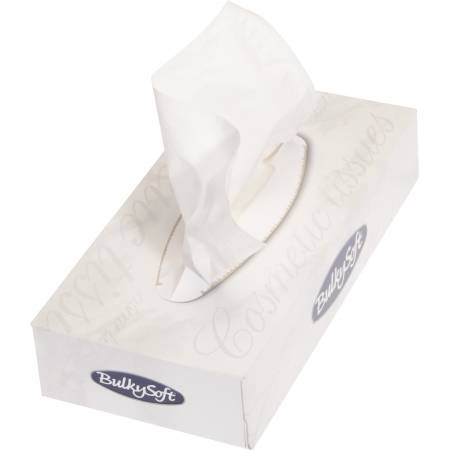 Mouchoirs blanc 2 plis - boîte de 100 - carton de 40 boîtes